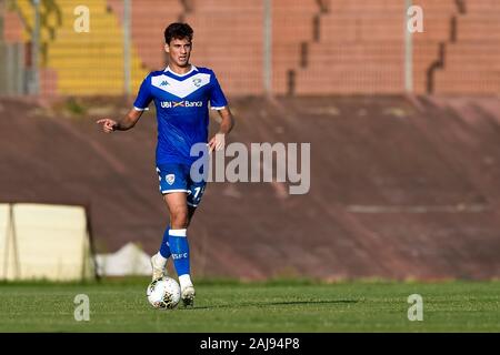 Mantoue, Italie. 10 août, 2019 : Andrea Cistana de Brescia Calcio en action lors de la pré-saison match amical entre Brescia et Real Valladolid CF. Brescia 2-1 sur le Real Valladolid CF. Credit : Nicolò Campo/Alamy Live News Banque D'Images