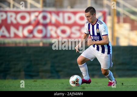 Mantoue, Italie. 10 août, 2019 : Jorge de Frutos en action lors de la pré-saison match amical entre Brescia et Real Valladolid CF. Brescia 2-1 sur le Real Valladolid CF. Credit : Nicolò Campo/Alamy Live News Banque D'Images