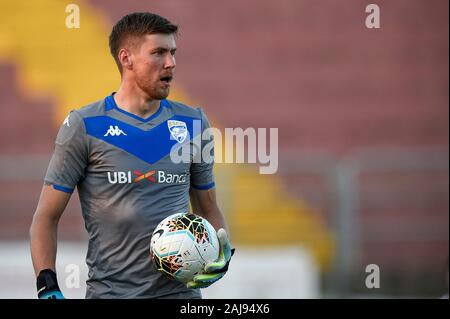 Mantoue, Italie. 10 août, 2019 : Jesse Joronen de Brescia Calcio en action lors de la pré-saison match amical entre Brescia et Real Valladolid CF. Brescia 2-1 sur le Real Valladolid CF. Credit : Nicolò Campo/Alamy Live News Banque D'Images