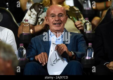 Cesena, Italie. 17 août, 2019 : Arrigo Sacchi assiste à l'avant-saison friendly match de football entre Cesena FC et l'AC Milan. Le match s'est terminé dans une égalité de 0-0. Credit : Nicolò Campo/Alamy Live News Banque D'Images