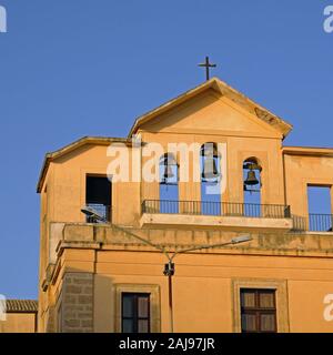 Tour de la cloche, cathédrale Saint-Calogero, Sciacca, Sicile, Italie. Banque D'Images