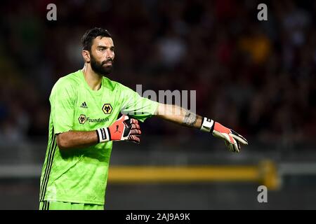 Turin, Italie. 22 août, 2019 : Rui Patricio de Wolverhampton Wanderers FC gestes au cours de l'UEFA Europa League football match éliminatoire entre Torino FC et Wolverhampton Wanderers FC. Wolverhampton Wanderers FC a gagné 3-2 au Torino FC. Credit : Nicolò Campo/Alamy Live News Banque D'Images