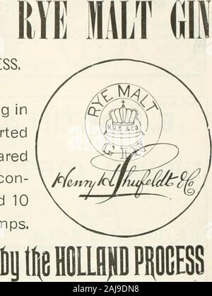 Vin du Pacifique et de l'esprit . .8.. Et sont sans aucun doute la plus pure et plus saine aujourd'hui, utilisé dans les gins des États-unis POUR LA VENTE EN GROS TOUS LES 3 ANS POUR LES CONCESSIONNAIRES D'ALCOOL ET LES drogueries. C. W. CRAIG & CO. En Californie, 205 agents de la RUE DE LA BATTERIE. FLEISCHMANN & Co. à Cincinnati, en Ohio. Les distillateurs du SgLVA GKOVE^BOQ N/A/RBOM ND Kg & whiskies. Processus de haut grade HOLLAND- LA PERFECTION ET IMAGE GINS. **-*44*&gt ;"4fc&gt;WW"*WW**-"-&gt;j-"E Banque D'Images