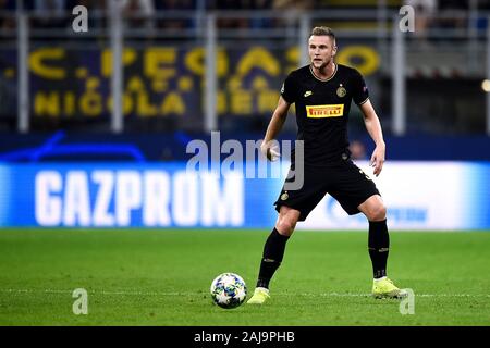 Milan, Italie. Septembre 17, 2019 Milan : Skriniar d'Internazionale FC en action au cours de la Ligue des Champions, match de football entre le FC Internazionale et SK Slavia Praha. Le match s'est terminé dans un match nul 1 à 1. Credit : Nicolò Campo/Alamy Live News Banque D'Images