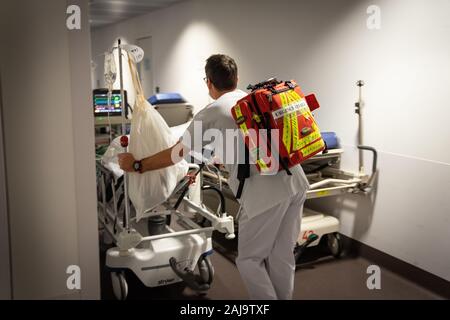 Urgences adulte d'un centre hospitalier Banque D'Images