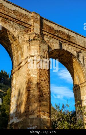 Arroyo Aquaduct de Don Ventura, la province de Malaga, Espagne Banque D'Images