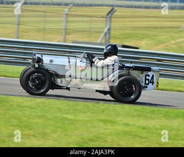 John Moss, Austin sept sports, Vintage Sports Car Club, Formule Vintage, ronde 3, Donington Park, en Angleterre, juin 2019 circuit, course, voitures classiques, F Banque D'Images