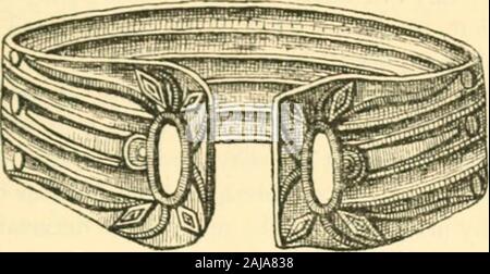 Tours en Ecosse 1747, 1750, 1760 . hibou au premier abord comme un gros bracelet^ fora Warrior (un dessin de c'est ici vu tothat) mais l'objection est qu'il est beaucoup porté vers la partie large à un endand un peu sur l'autre partie du même côté. Semestre ofanother a également conclu avec il est porté sur le même côtés : Ils areof bien workmanshiji, et ornés de très bon goût.Il y a des trous à chaque extrémité qui ne sont pas dans le moins porté,sinon c'est l'hypothèse qu'ils ont peut-être servi. forstirrups J'ai thouglit ils pourraient être des bracelets, d'aller sur les armes et les vêtements d'un homme, et qu'il Banque D'Images