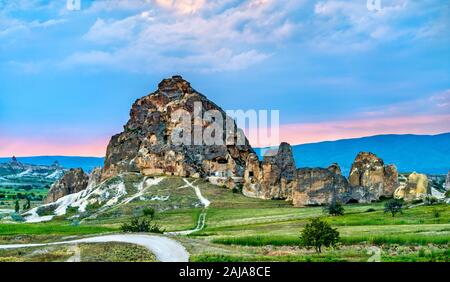 Château grotte au parc national de Göreme en Turquie Banque D'Images