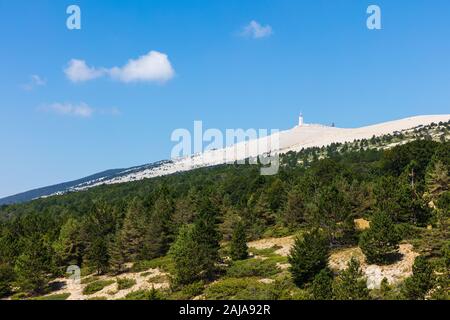 Les cyclistes sur la route de Mont Ventoux, Provence, France Banque D'Images