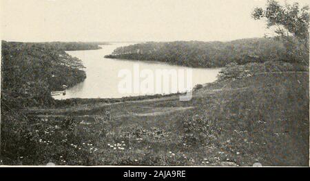 Falmouth-by-the-sea : la Naples d'Amérique . Port de Quissett.. Oyster Pond, - un lac Suisse. Banque D'Images