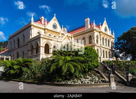 Bibliothèque du Parlement, par Thomas Turnbull, 1899, de style néo-gothique, Wellington, Nouvelle-Zélande Banque D'Images