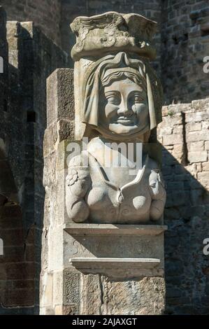 Carcassonne, Ftance - 10/17/2013 : la statue historique de la 8e siècle, pour qui l'héroïne Carcas Carcassonne, France est nommé. Banque D'Images