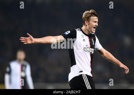 Turin, Italie - 02 novembre, 2019 : Matthijs de Ligt in de la Juventus réagit au cours de la série d'un match de football entre les FC et la Juventus de Turin. La Juventus Turin a gagné 1-0 sur le FC. Credit : Nicolò Campo/Alamy Live News Banque D'Images