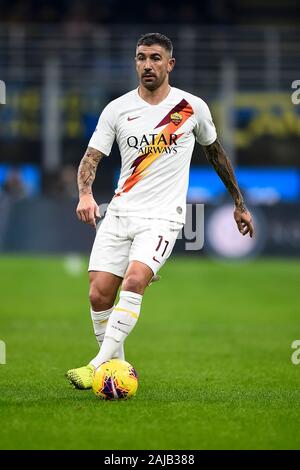 Milan, Italie - 06 Décembre, 2019 : Aleksandar Kolarov de AS Roma en action au cours de la série d'un match de football entre l'Internazionale FC et l'AS Roma. Le match s'est terminé dans une égalité de 0-0. Credit : Nicolò Campo/Alamy Live News Banque D'Images