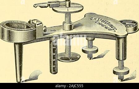 Manual of mental et physique tests : un livre d'instructions compilées avec référence spéciale à l'étude expérimentale de l'école des enfants dans le laboratoire ou salle de classe . FIG. 48. politzers acoumetek.De Titchener, la psychologie expérimentale. (2) Revenir à l'essentiel des tests, nous constatons que la montre est mostwidely utilisé. Ses avantages sont sa commodité et l'accessibilité et l'itsrelatively courte portée. Ses inconvénients sont que, comme tout instrument, elle ne tient pas adéquatement à l'épreuve la capacité de percevoir la parole, que son tickingis si courantes que les illusions de l'ouïe sont fréquents, et que watchesv Banque D'Images