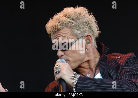 Italie Imola , 10-11-12 Juin 2005 'Heineken Jammin Festival 2005' Autodromo di Imola : Billy Idol pendant le concert Banque D'Images