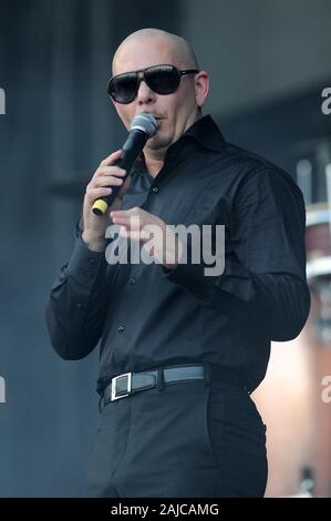 Rho (Milan) Italie 07/05/2012 : Pitbull en concert au cours de l'événement musical 'Heineken Jammin Festival'. Banque D'Images
