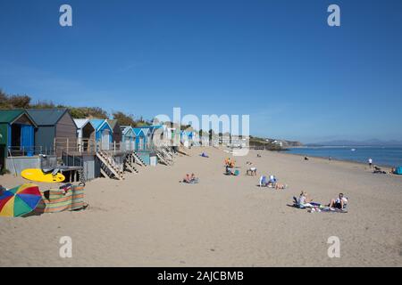 Plage Abersoch Gwynedd Pays de Galles côte sud Llyn Peninsula populaire ville côtière de bord de mer Banque D'Images