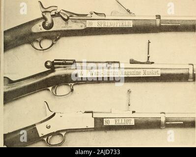 Rapport de la Commission d'officiers nommés en application de la loi du Congrès ont approuvé le 6 juin 1872, aux fins de la sélection d'un système par la culasse pour les fusils et carabines du service militaire, ainsi que leur rapport sur le sujet de la truelle-baïonnettes ; . Banque D'Images