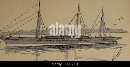 Yachts et yachting : avec plus de cent dix illustrations . Pont DU NAMOUNA. •34. NAMOUNA, JAMES GORDON BENNETT, propriétaire. Banque D'Images