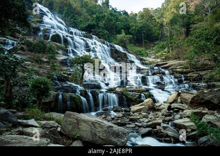 Nature Paysage forêt tropicale de Mae Ya Cascade à Chiang Mai Banque D'Images