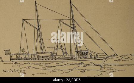 Yachts et yachting : avec plus de cent dix illustrations . arlan & Hollingsworth Société, ofWilmington, Del., a commencé l'incident à preliminaryworks thisvessel la construction de, et elle n'avait pas été pour retards im-possible de prévenir, dans l'affaire de l'ob contenant les montants requis de l'acier, le atrequired fois Nourmahal ontété serait prêt il y a quelques mois. M. (iustav Hill- et la longue, facile, avec des lignes d'amidship réduit l'article, ne manquent pas d attractattention. L'ARC a un rakishappearance particulièrement, et sa poupe elliptique est veryhandsome ; et tandis qu'il est prétendu que isgreater Banque D'Images