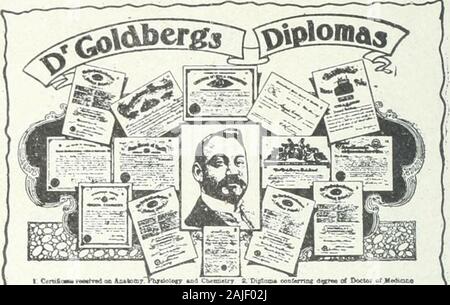 Nostrums et charlatans ; articles sur la nostrum mal et de charlatanisme réimprimé, avec des ajouts et des modifications, de la revue Journal of the American Medical Association . alf à intérêt Janss, lesdeux propriétaire s'est arrangé pour que l'entreprise employés relève de Detroit. Goldberg sauvé de son transfert à la cor-constitutifs de certaines entreprises et ce vieux liis transférés il toCleveland, Ohio. Le bureau de poste les investigations ont montré qu'il était le practiceof la préoccupation Goldberg pour recueillir la plupart des patients, amountsfrom exorbitants apparemment en profitant de l'privatenature des maladies l'entreprise Banque D'Images