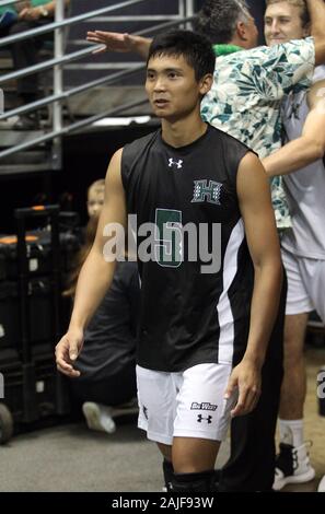 Honolulu, Hawaii. 3 janvier 2020. 3 janvier 2020 - Hawaii Rainbow Warriors libero 5.1 "Choy (5) lors d'un match entre l'Hawaii Rainbow Warriors et le Charleston Golden Eagles à la Stan Sheriff Center à Honolulu, HI - Michael Sullivan/CSM Crédit : Cal Sport Media/Alamy Live News Banque D'Images