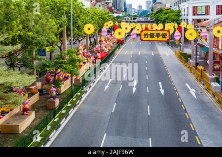 Chinatown Singapour prépare à célébrer l'Année du Rat Nouvelle Année Banque D'Images