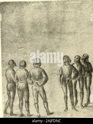 Vittore Carpaccio : la vie et l'œuvre du peintre . VITTORE CARPACCIO. dessin pour le tableau : Les Dix mille Martyrs (heseltiniLondres collection). (Voir page 285.). Banque D'Images