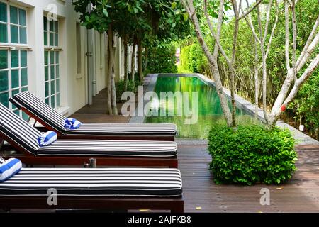 PENANG, MALAISIE -6 nov 2019- Avis de l'hôtel Edison George Town, un hôtel de charme dans une ancienne demeure coloniale dans la ville historique de George Town, Penang, m Banque D'Images