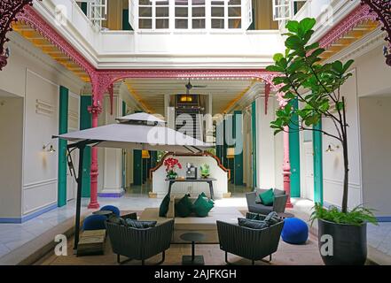 PENANG, MALAISIE -6 nov 2019- Avis de l'hôtel Edison George Town, un hôtel de charme dans une ancienne demeure coloniale dans la ville historique de George Town, Penang, m Banque D'Images
