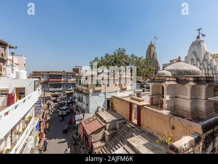 Udaipur, Inde - 05 mars 2017 : vue sur la ville de High Point. Banque D'Images