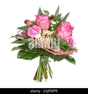 Bouquet de fleurs avec gerbera et roses Banque D'Images