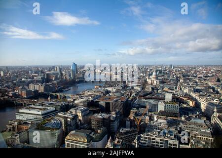 Vue sur Londres Du 20 au Sky Garden - London UK Fenchurch Banque D'Images