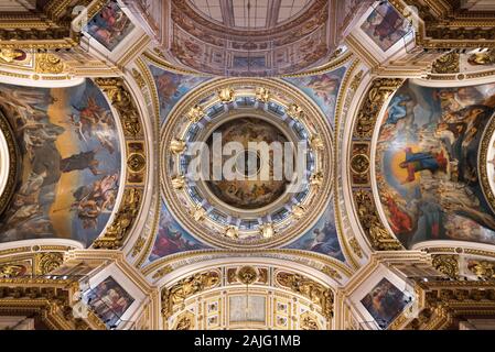 Saint Petersburg, Russie : Intérieur de la Cathédrale Saint Isaac la plus grande cathédrale orthodoxe russe à Saint-Pétersbourg Banque D'Images
