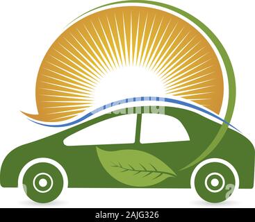 logo eco car Banque D'Images