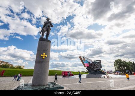 Fragment du monument aux héros de la PREMIÈRE GUERRE MONDIALE sur la colline Poklonnaya. Moscou, Russie - le 06 août 2019. Banque D'Images