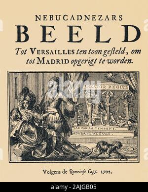 Page de titre de l'Esopus dans Europa, 1702, par Romeyn de Hooghe, 1645 - 1708, peintre néerlandais Banque D'Images