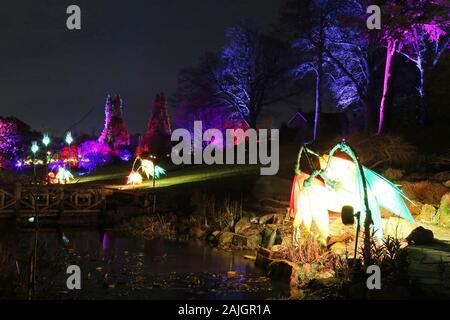 Glow 2019, Rock Garden et Alpine Meadow. RHS Garden Wisley, Woking, Surrey, Angleterre, Royaume-Uni, Europe. Banque D'Images