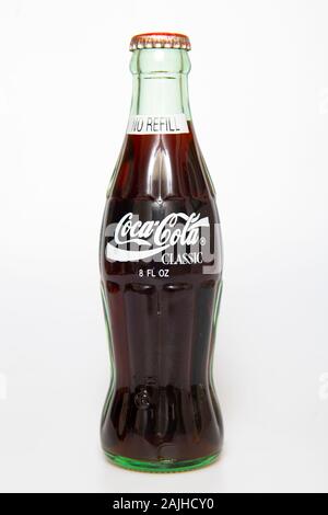 Food drink Coke Coca Cola en verre classique 8 fl oz bouteille d'once Banque D'Images