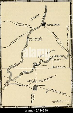 Les publications de la Société d'histoire de l'Indiana . er, et de nombreux pionniers sont venus vers l'Indiana,par ce flux.26 Il semble y avoir eu une piste indienne cinq milles southof ce qui est aujourd'hui Léopold, dans Perry comté. Il northwestfrom ont conduit l'Ohio.27 passe presque au nord-ouest de Rome, dans la région de Perry comté, et laissant Cannelton, Tell City et Troyfrom six à huit milles au sud, un Indien route traversait la rivière Anderson un-trois milles au sud-est de Fulda, est passé à travers 24 Samuel McCoys roman, Tecumseh, p. g et 146 CockrumsPioneer ; histoire de l'Indiana, pp. 368 et 369 ; général Gibsonsspeech (Lire). 25 Voir Loi Banque D'Images