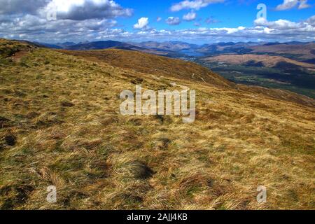 Ecosse - large panorama de Ben Nevis au printemps Banque D'Images