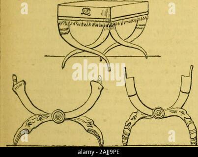 School dictionary of Greek and Roman Antiquities . especiallyin le cirque et théâtre ; et c'est lavis du préteur lorsqu'il administeredjustice. Dans les provinces, il a été inférieur, assumedby exercisedproconsular les magistrats lorsqu'ils ou autorité propraetorian.Nous trouver à l'occasion de montrer en themedals de monarques étrangers de même, pour elle la pratique des Romains à présent acurule président, d'un sceptre d'ivoire, d'une toge prae-texta, et tels des ornements rappelant, comme tokensof respect et confiance à ceux qui rulerswhose l'amitié qu'ils voulaient à cultiver. La Sella curulis apparaît à partir de la FIRS Banque D'Images