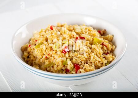 Bulgur pilaf avec légumes, bulgur pilavi Banque D'Images