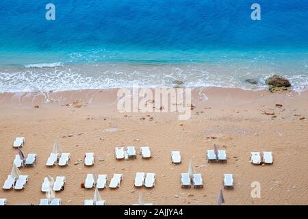 Kaputas Beach entre les villes de Kas et Kalkan en Turquie. Banque D'Images