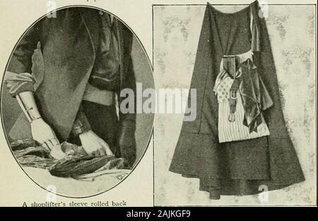 Popular Science monthly .  ?Accrocher sac, découvert récemment dans thepossession d'une équipe hongroise-twoyoung les hommes et une femme. Innocent en lui-même, le sac est un^•eritable entrepôt pour avait volé des ar-ticles. Le voleur place le sac sur thecoimter ()er l'article d'être volés. Il Bleaning jiressiue négligemment sur assez isexerted pour forcer l'article jusqu'thehinged llaps ialse-dans l'bottt&gt;m. Si le voleur est appréhendé le sac isopened et ne révèle rien, à moins qu'thesearcher] sus ects)qu'il y a un falsebottom. .1 lorsqu'lliici est pris wiih ilio f)48 Moittlihj incpp 649 Popular Science-il Banque D'Images