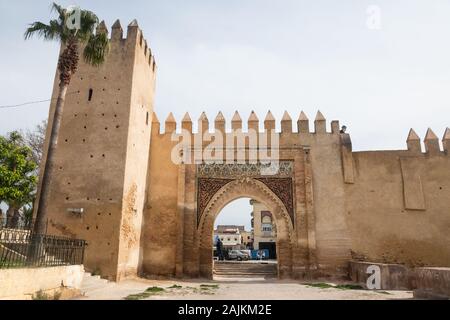 Bab Al Amer (Bab al-Amer) - une des portes de Fes (Fès), Maroc Banque D'Images