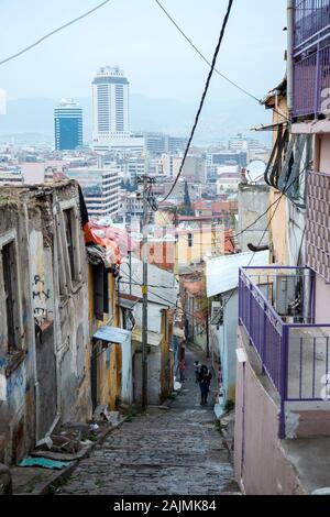 Basmane, Izmir / Turquie - 11/30/2018: Basmane est l'un des plus anciens quartiers qui conserve encore son histoire. Banque D'Images